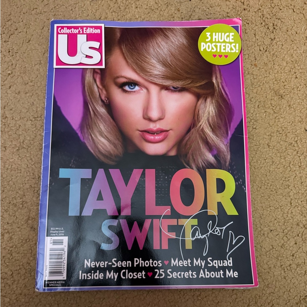 Taylor Swift Collector's Edition Us Magazine Poster Issue - Pink & Black 2016